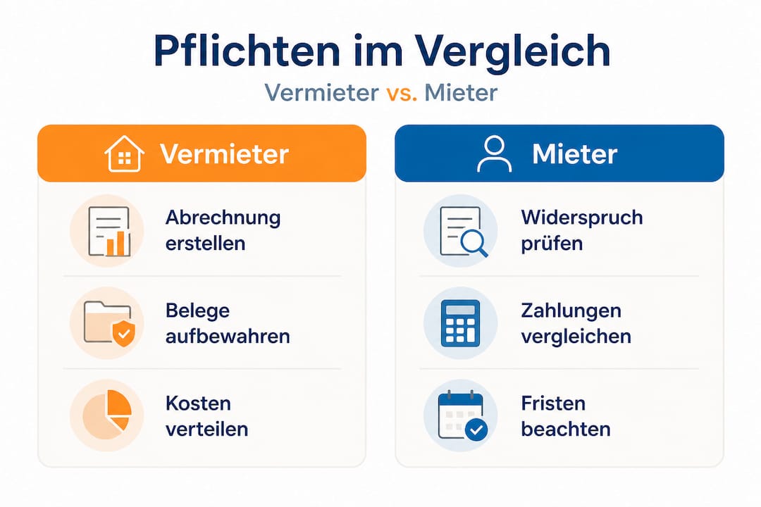 Übersicht: Rechte und Pflichten von Vermieter und Mieter im Vergleich