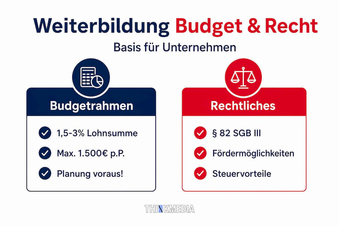 Übersichtsgrafik: Finanzierungsmöglichkeiten und gesetzliche Rahmenbedingungen für die berufliche Weiterbildung