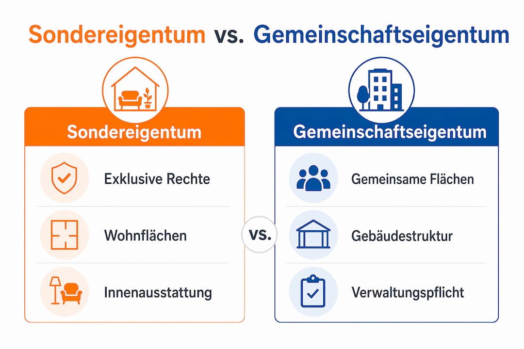 Übersicht: Was zählt zum Sondereigentum, was gehört zum Gemeinschaftseigentum?