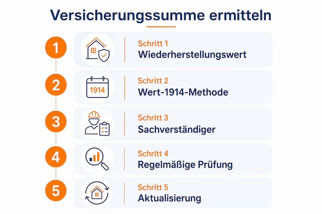 Schritt-für-Schritt-Anleitung: So bestimmen Sie die passende Versicherungssumme