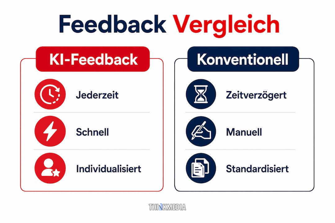KI-Feedback im Vergleich zu klassischem Feedback – Chancen und Unterschiede auf einen Blick