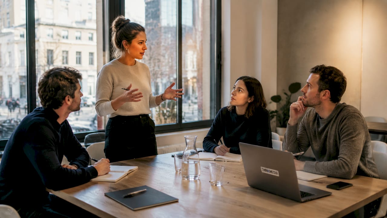 Kreative Ideensammlung im Team während eines Workshops