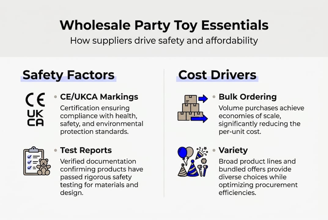 Infographic wholesale toy safety and cost factors