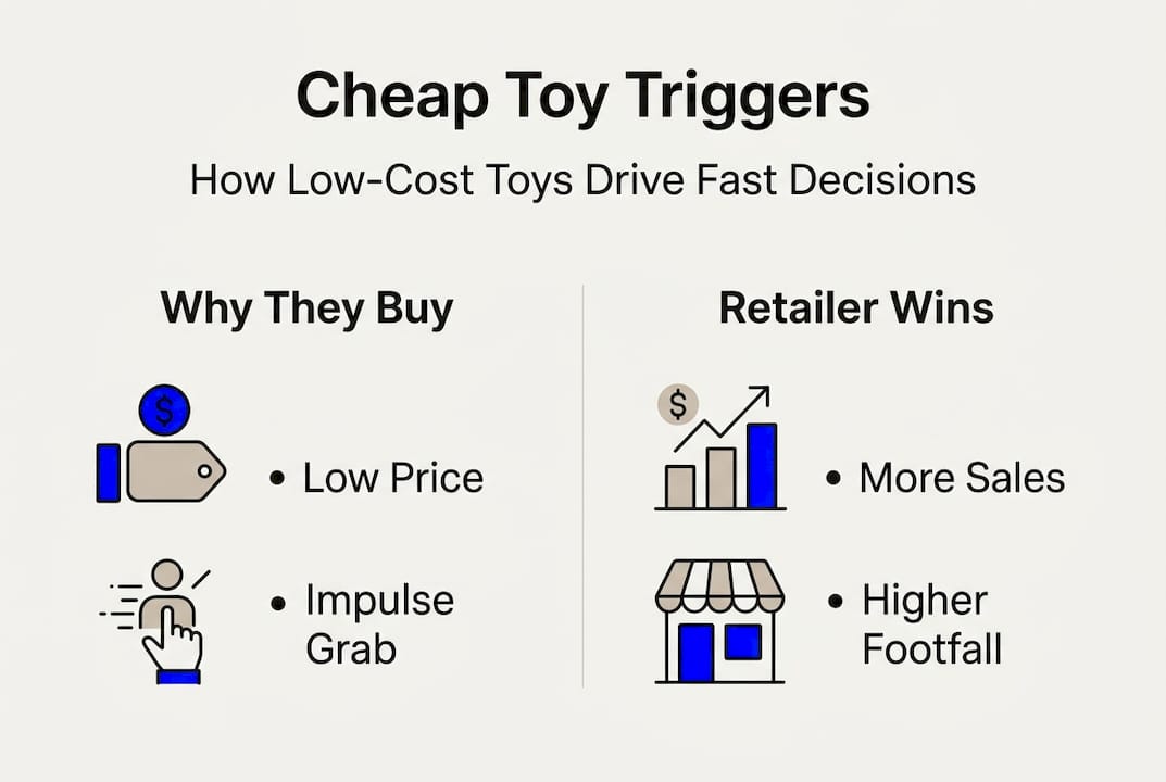 Infographic showing why cheap toys drive sales