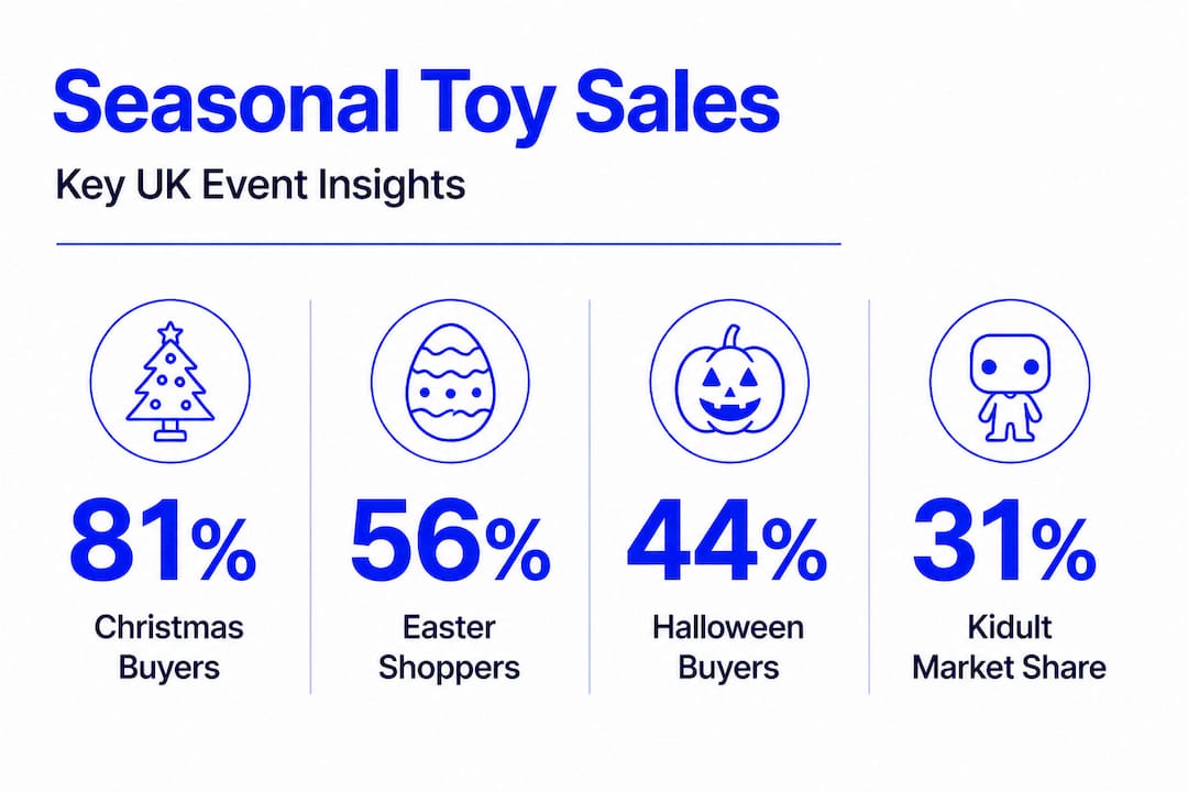 Infographic with UK seasonal toy sales figures