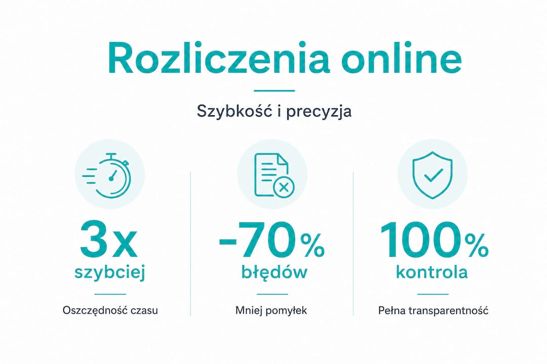 Infografika przedstawiająca zalety korzystania z elektronicznych rozliczeń