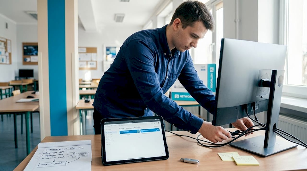 Specjalista IT odpowiedzialny za wdrożenie i konfigurację systemu informatycznego w szkole