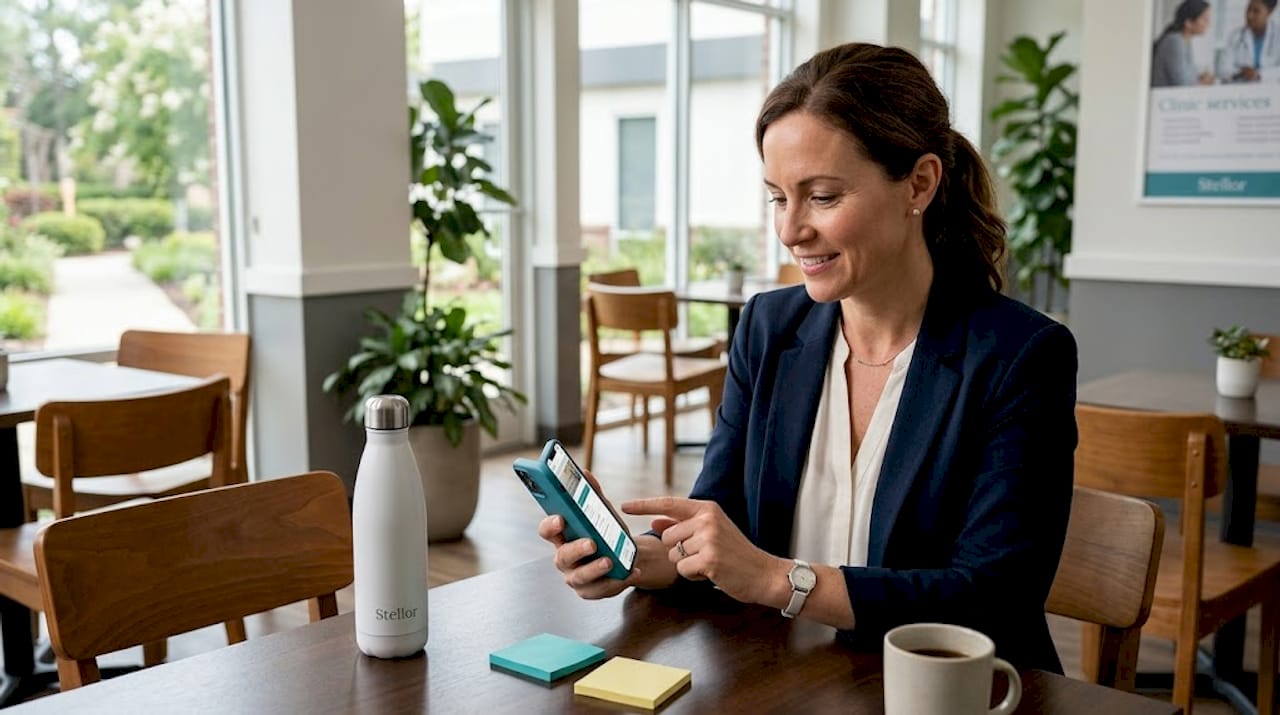 Clinic staff navigates mobile website usability