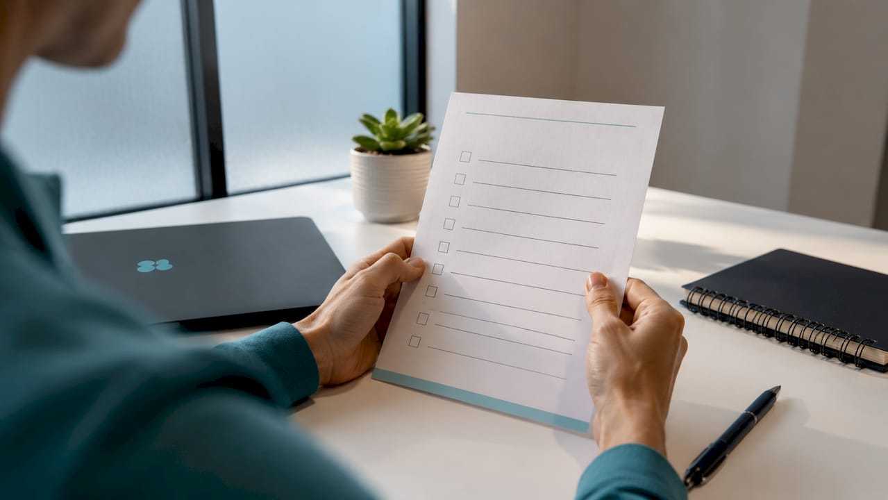Hands holding chiropractic website optimization checklist