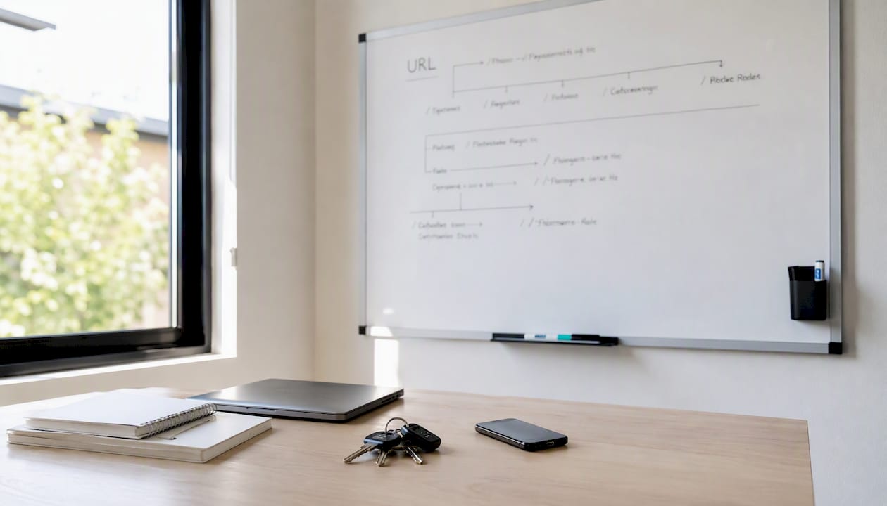 Local business office with whiteboard and digital tools