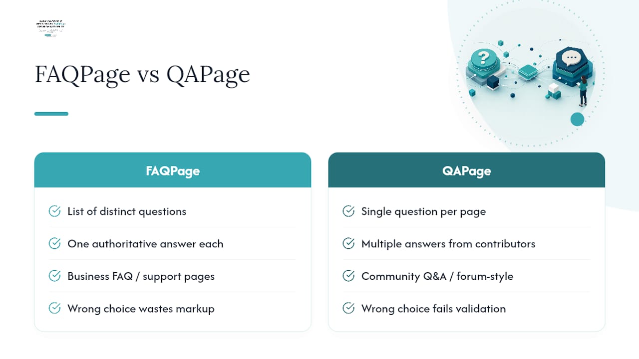 FAQPage and QAPage schema comparison