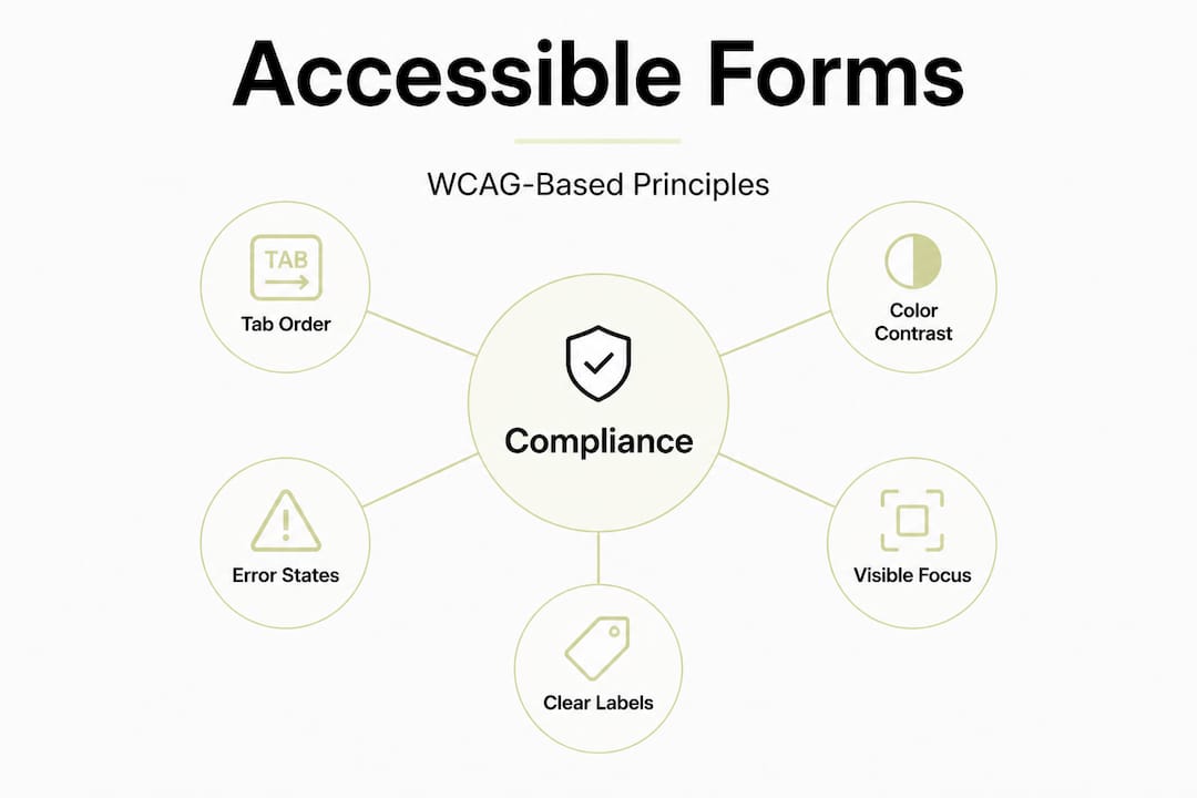 Hierarchy infographic of form accessibility principles