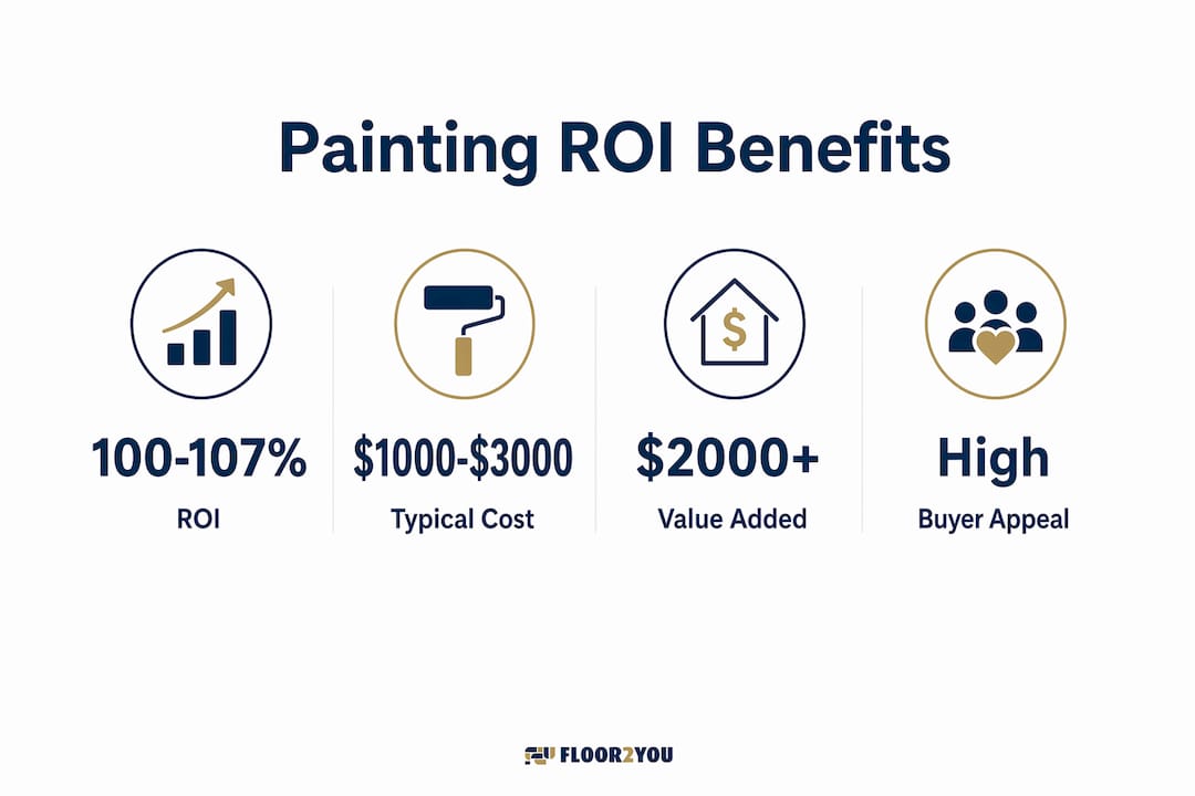 Infographic showing painting renovation benefits and ROI