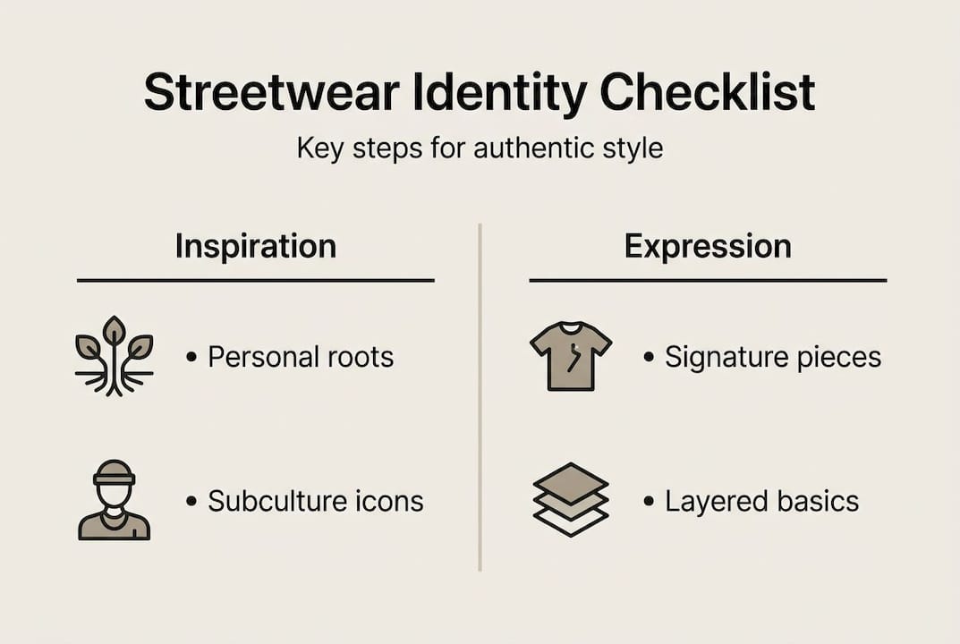 Infographic checklist for authentic streetwear style