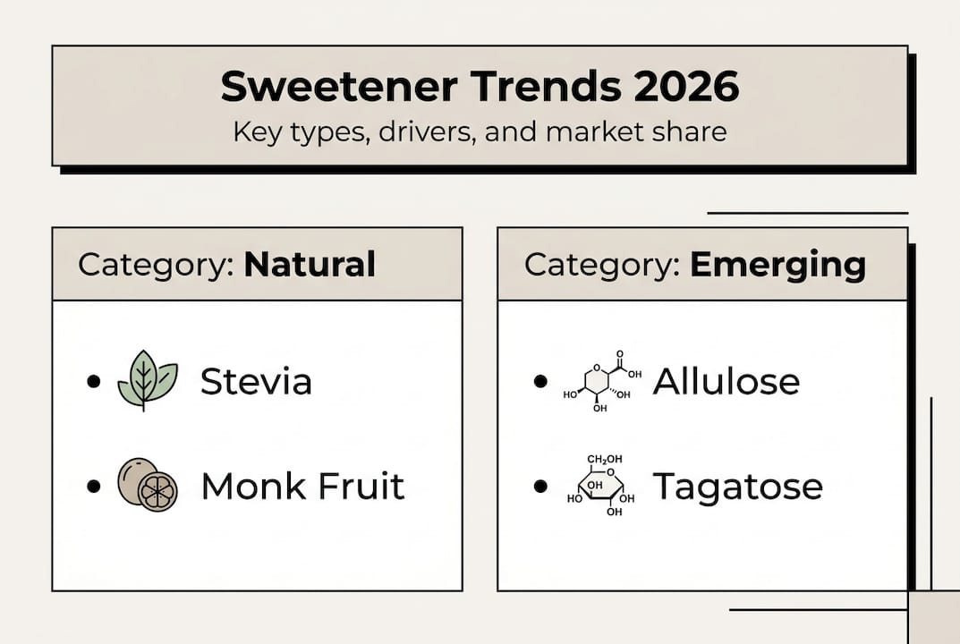 Infographic on 2026 sweetener market trends