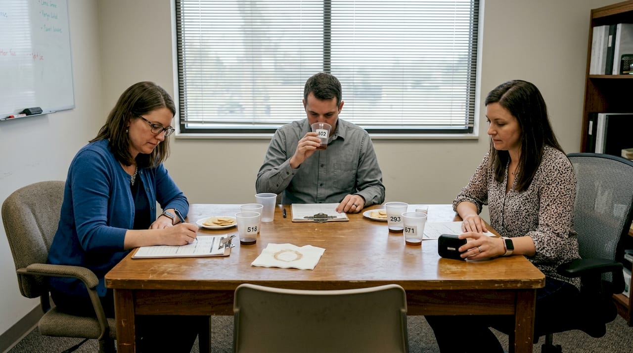 Sensory panel testing sweetened beverages