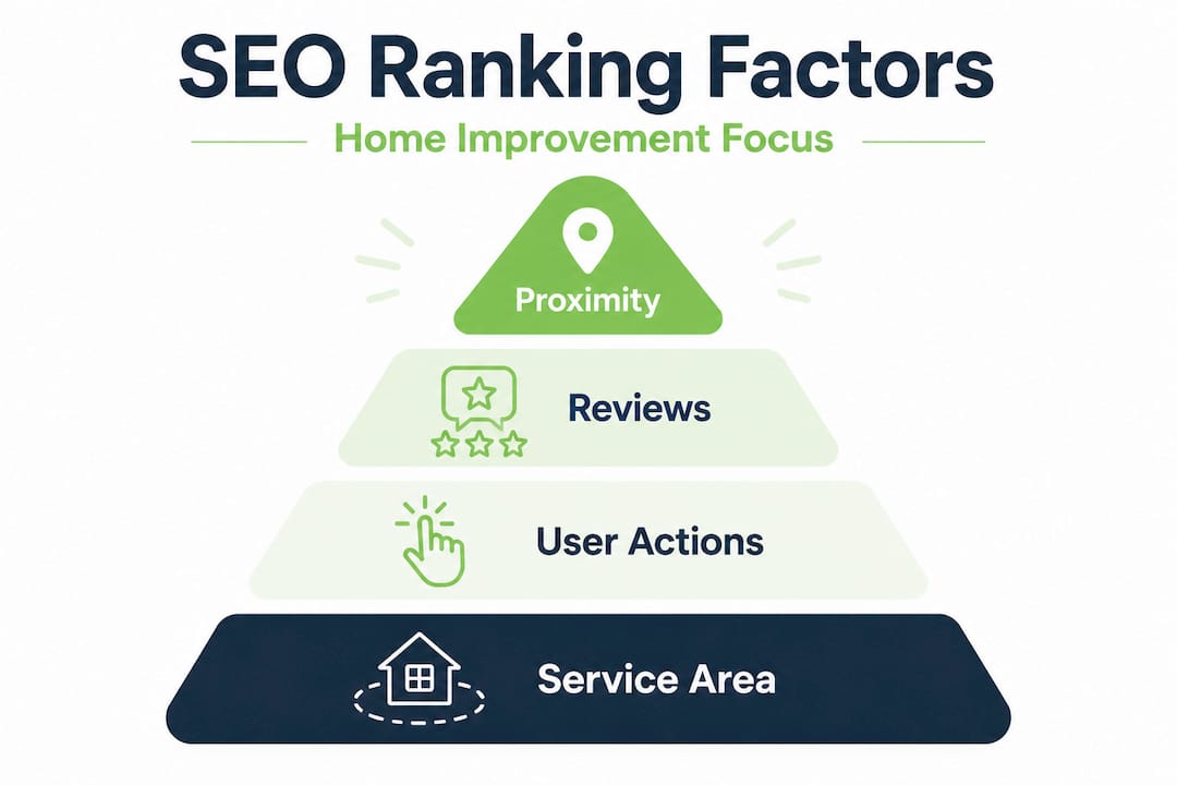 Infographic ranking top home improvement SEO factors