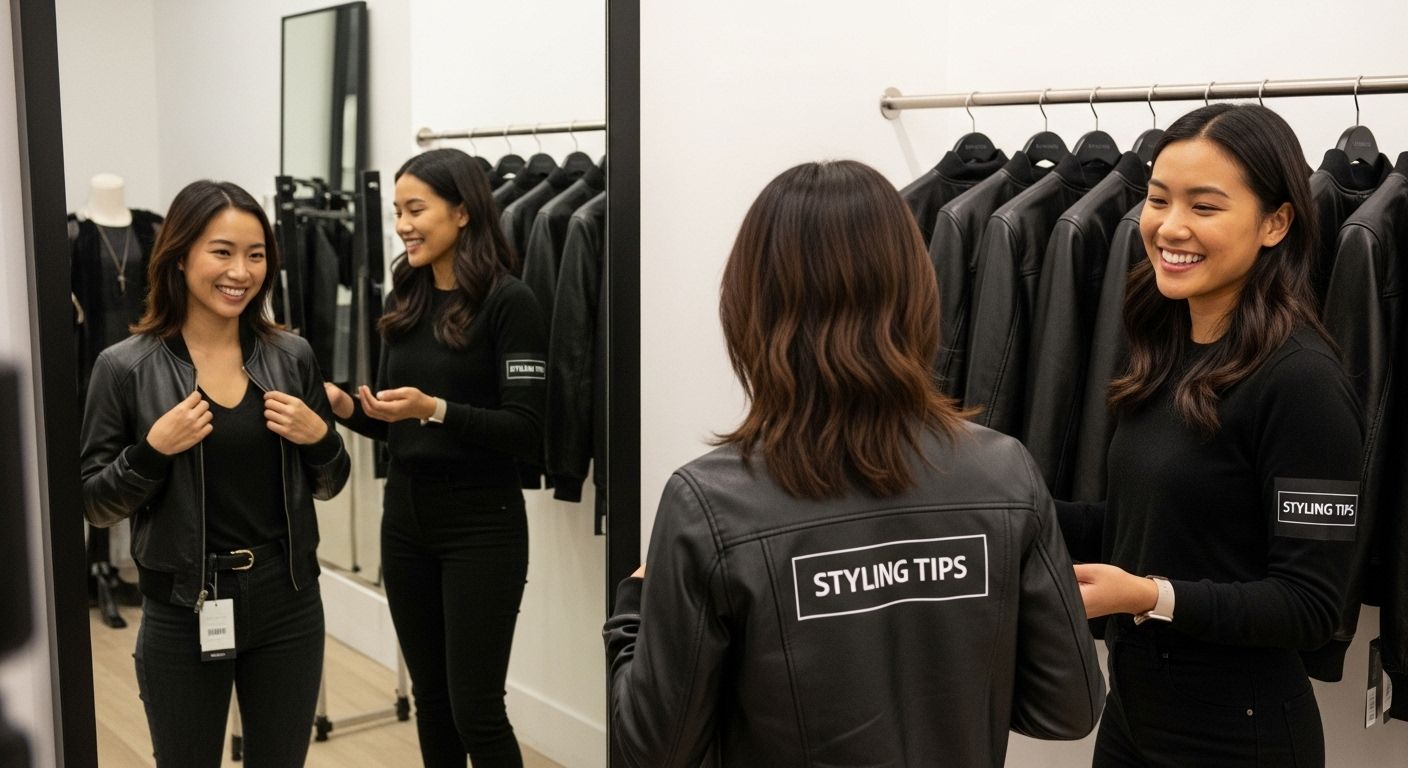 leather bomber jacket styling