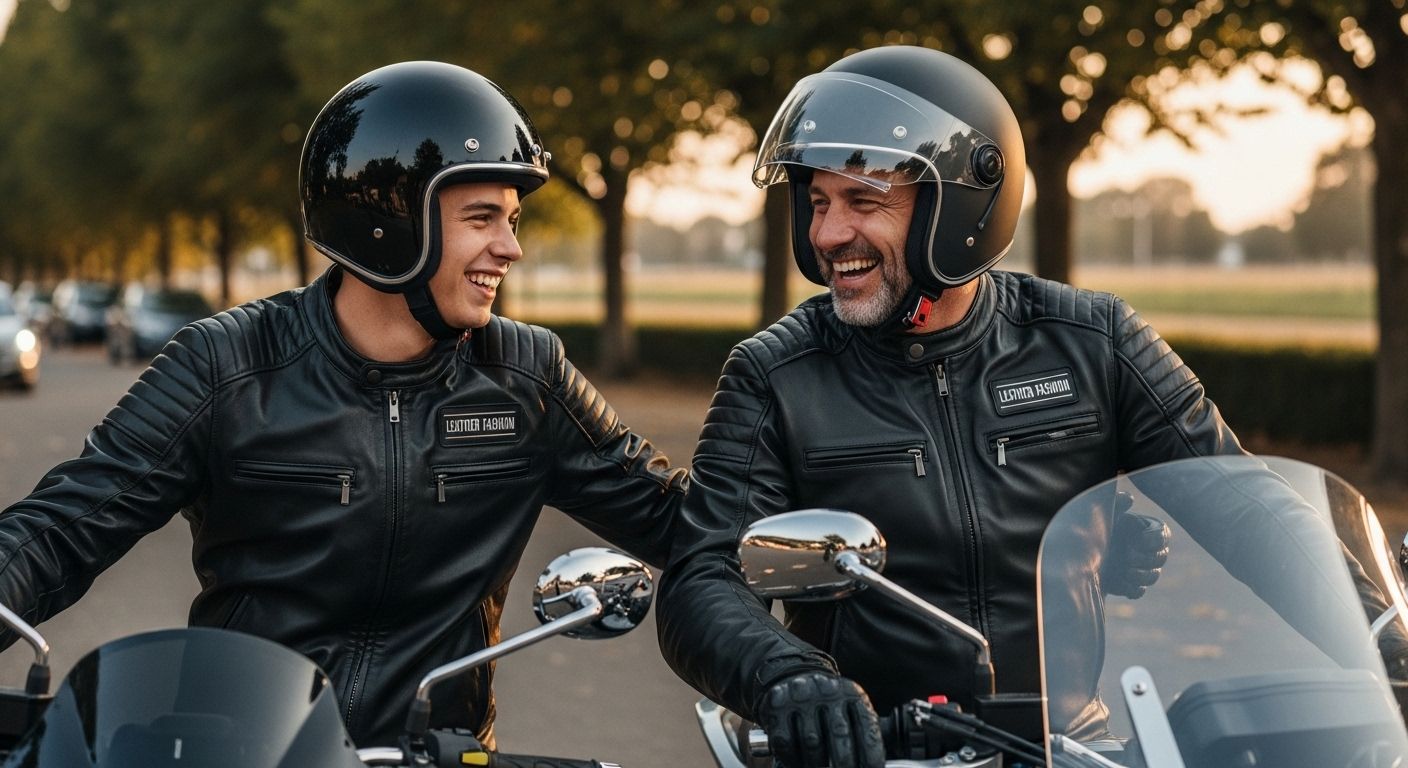 leather motorcycle fashion