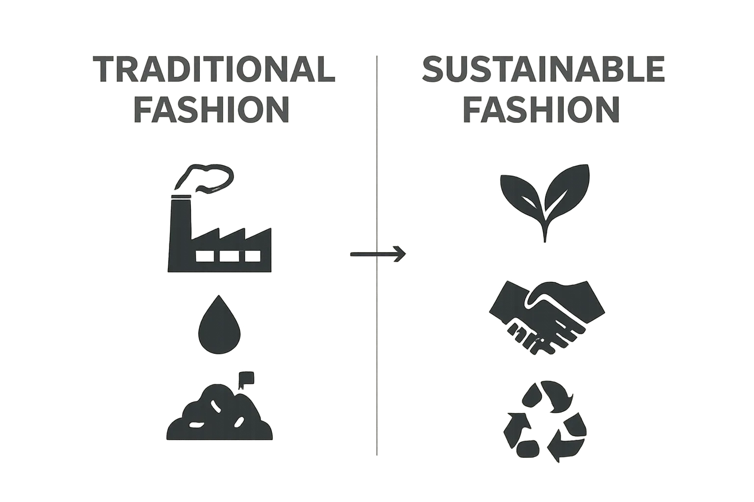 Comparison of traditional and sustainable fashion impacts