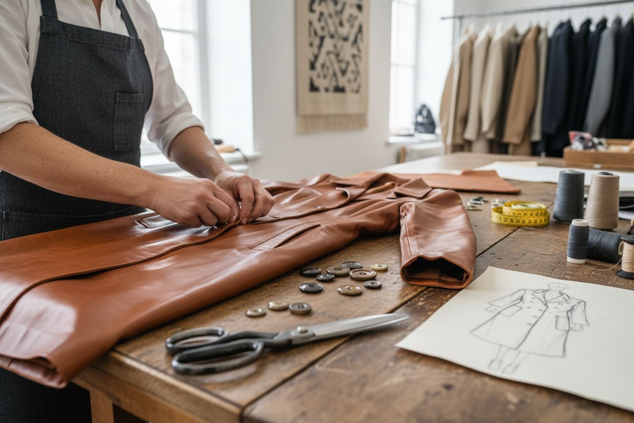 leather dress tailoring