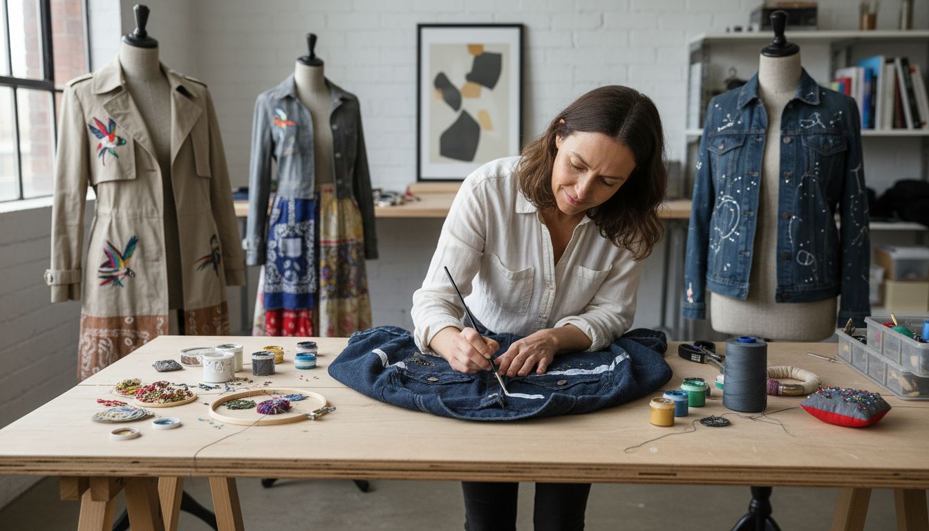 customizing upcycled garments