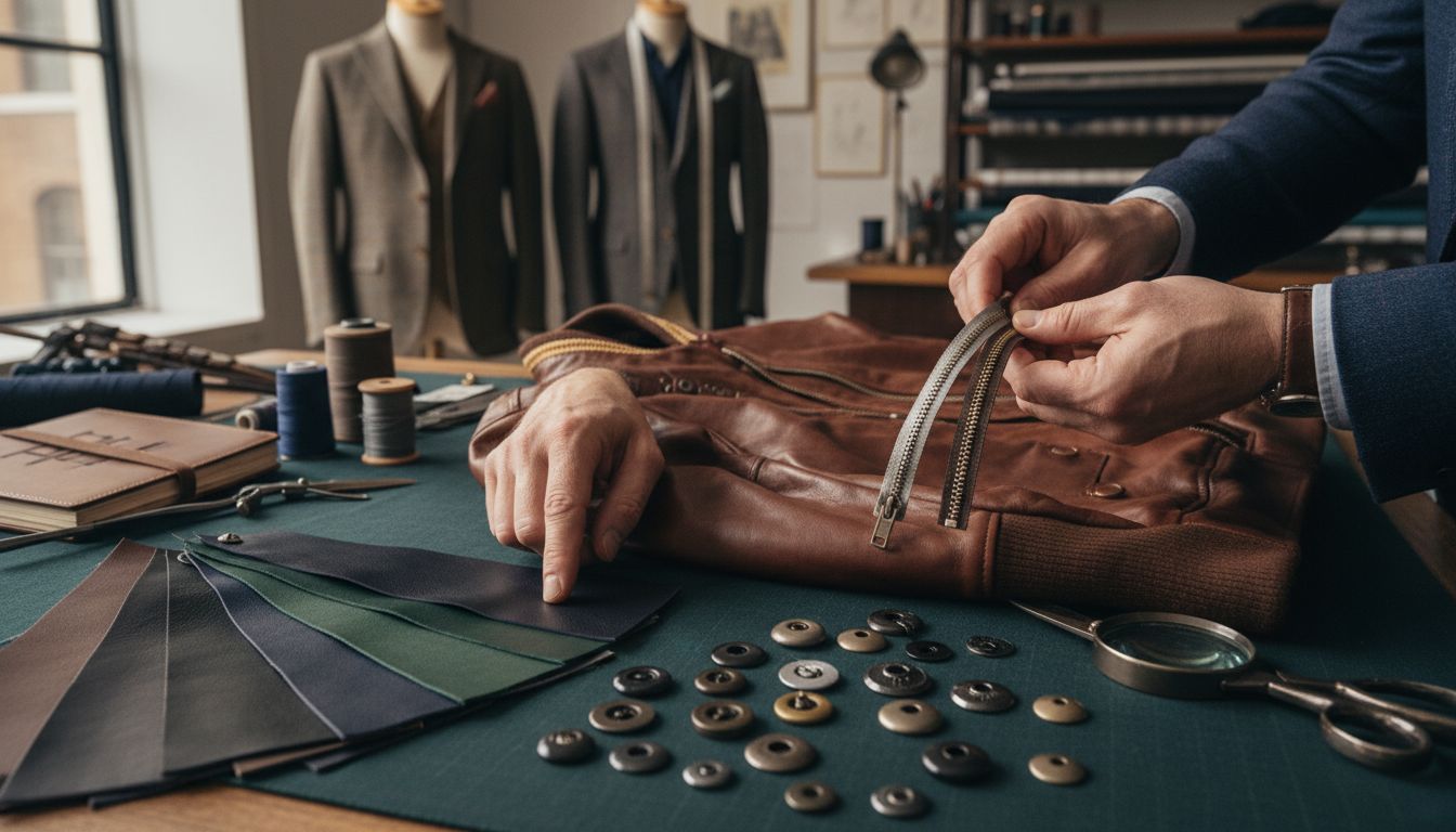 bomber jacket customization details