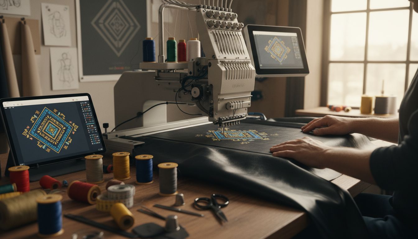 leather jacket embroidery