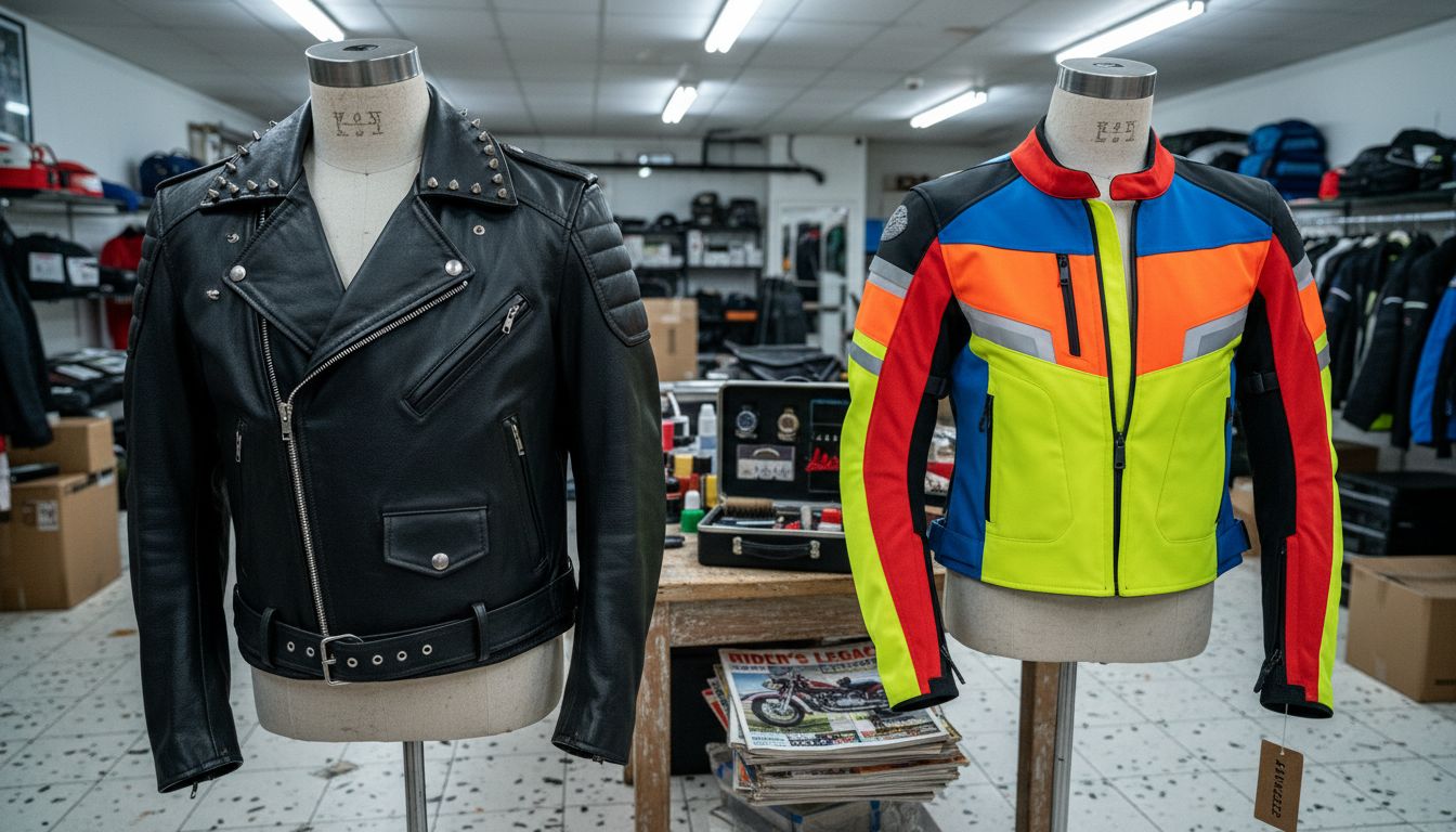 Classic and modern biker jackets compared