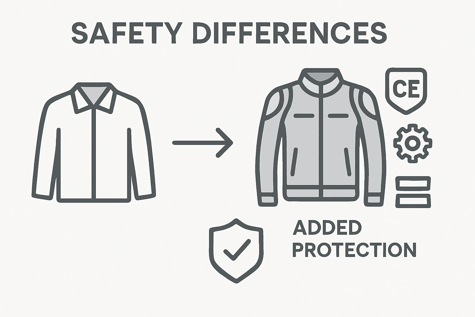 Infographic compares jacket safety features