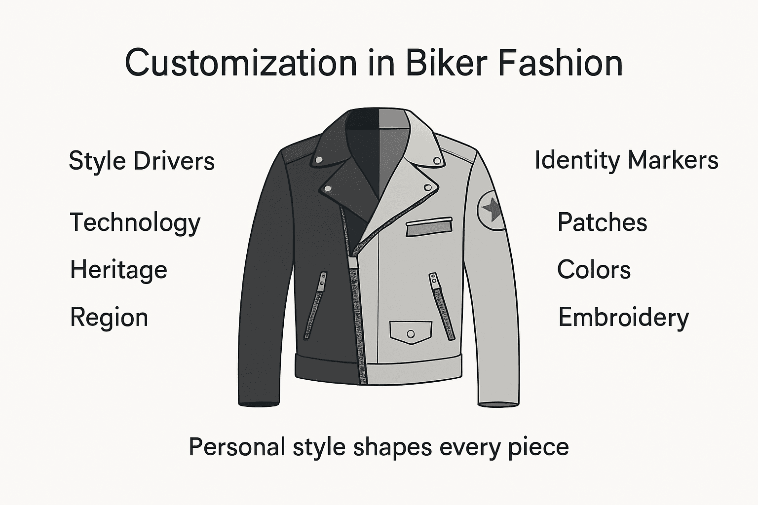 Infographic showing biker customization trends
