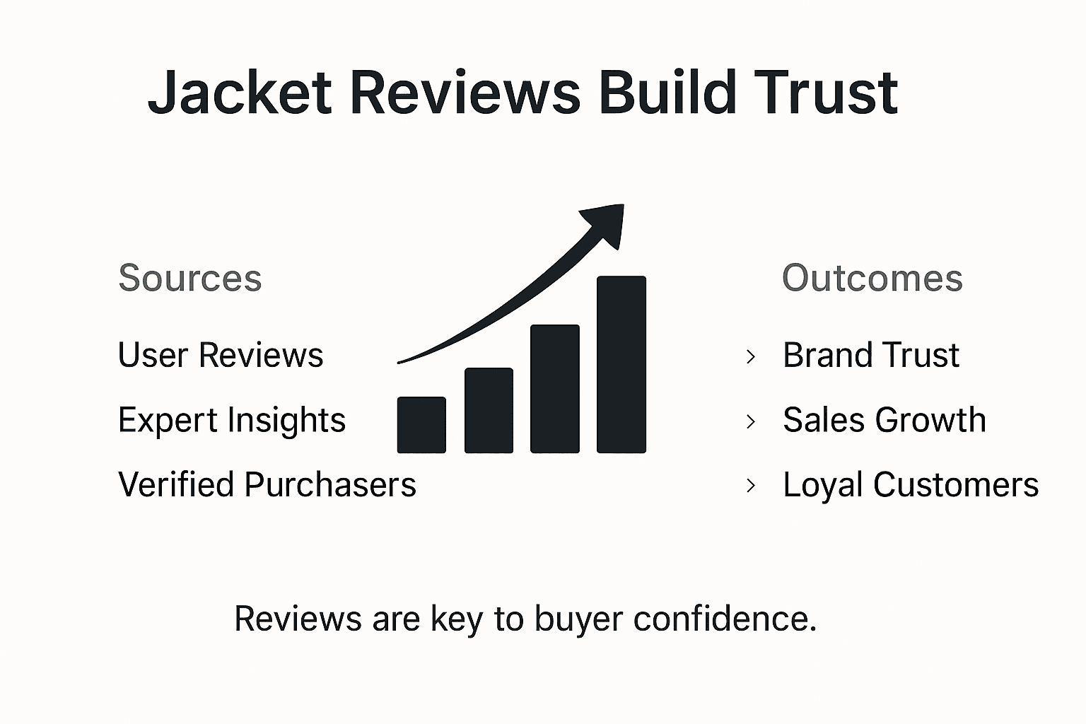 Infographic showing trust growth from jacket reviews