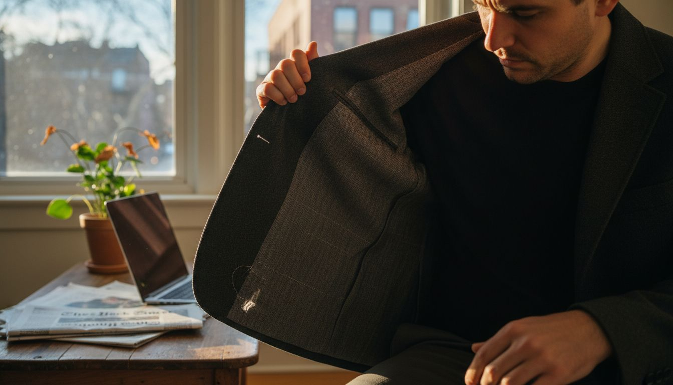 Close-up showing jacket lining durability