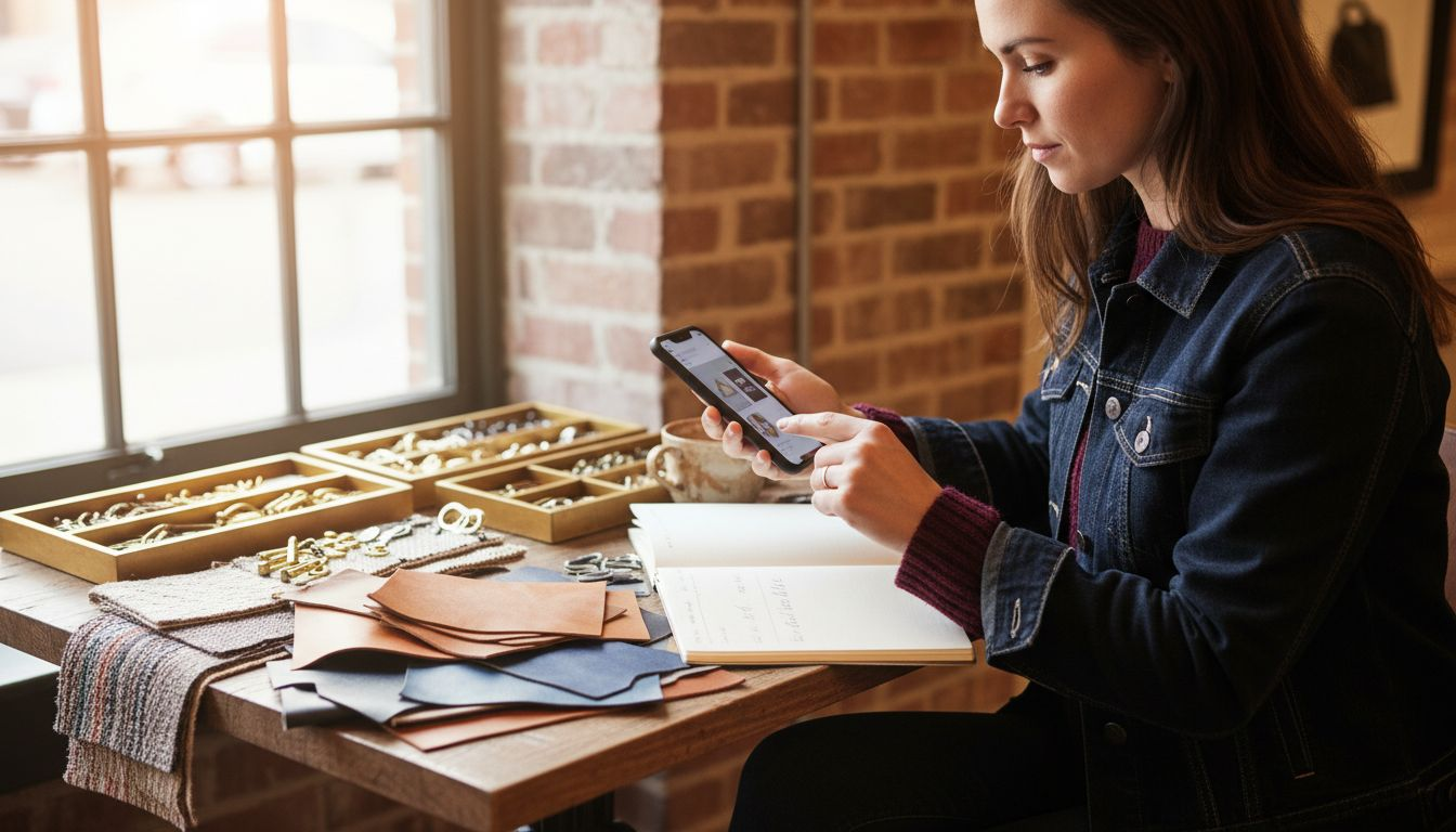 Customer selecting jacket custom features