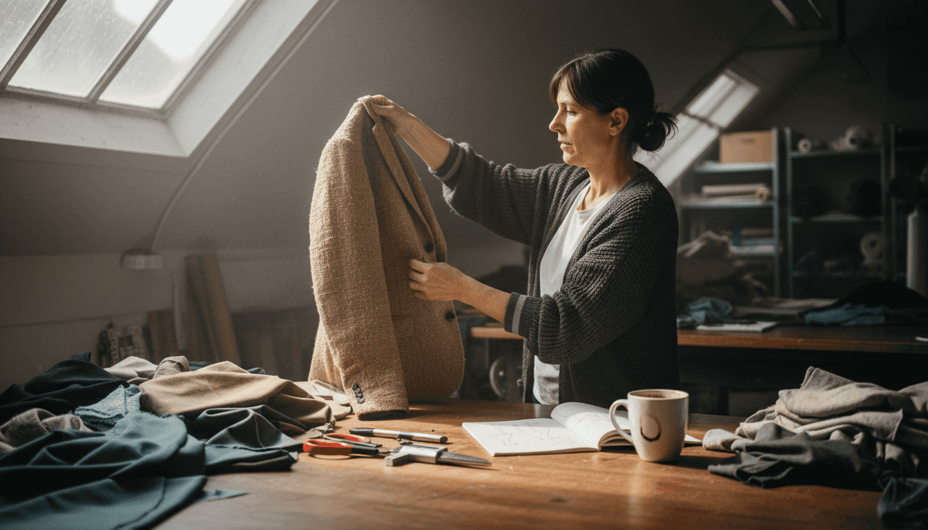 Designer examines eco-friendly fabric materials