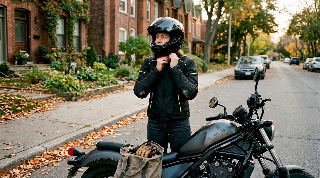 Motorcycle jacket with reflective yellow accents