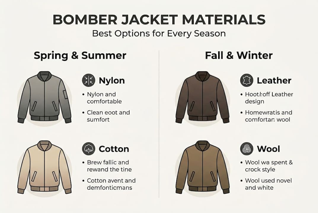 Infographic of materials for bombers by season