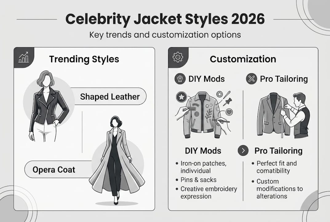 Infographic of jacket trends and customization
