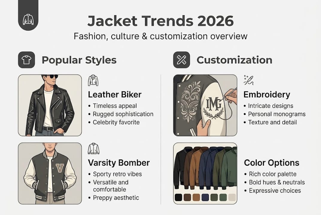 Infographic about jacket trends and customization