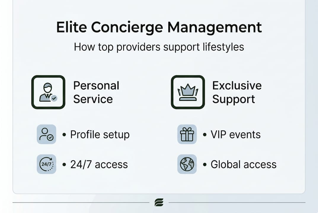 Infographic of elite concierge service benefits