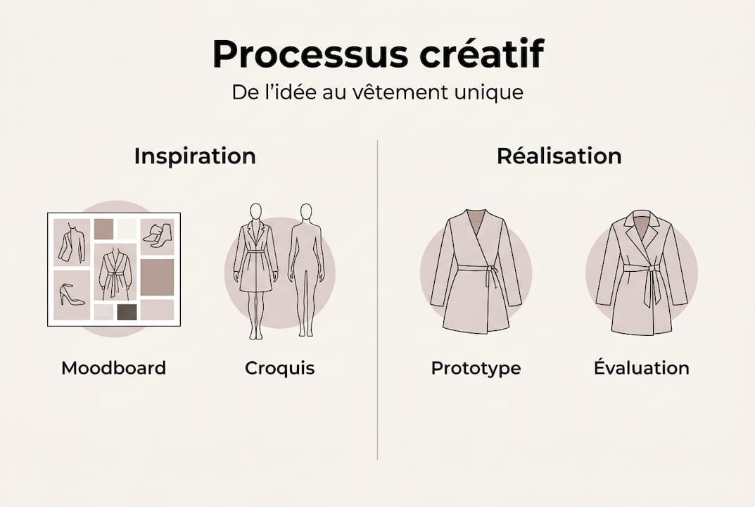Infographie : les étapes clés de la création d’une collection mode