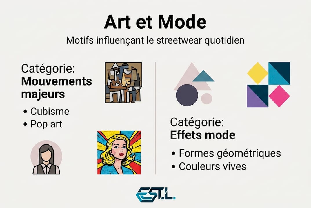 Visuel illustrant l’impact des courants artistiques sur l’univers de la mode