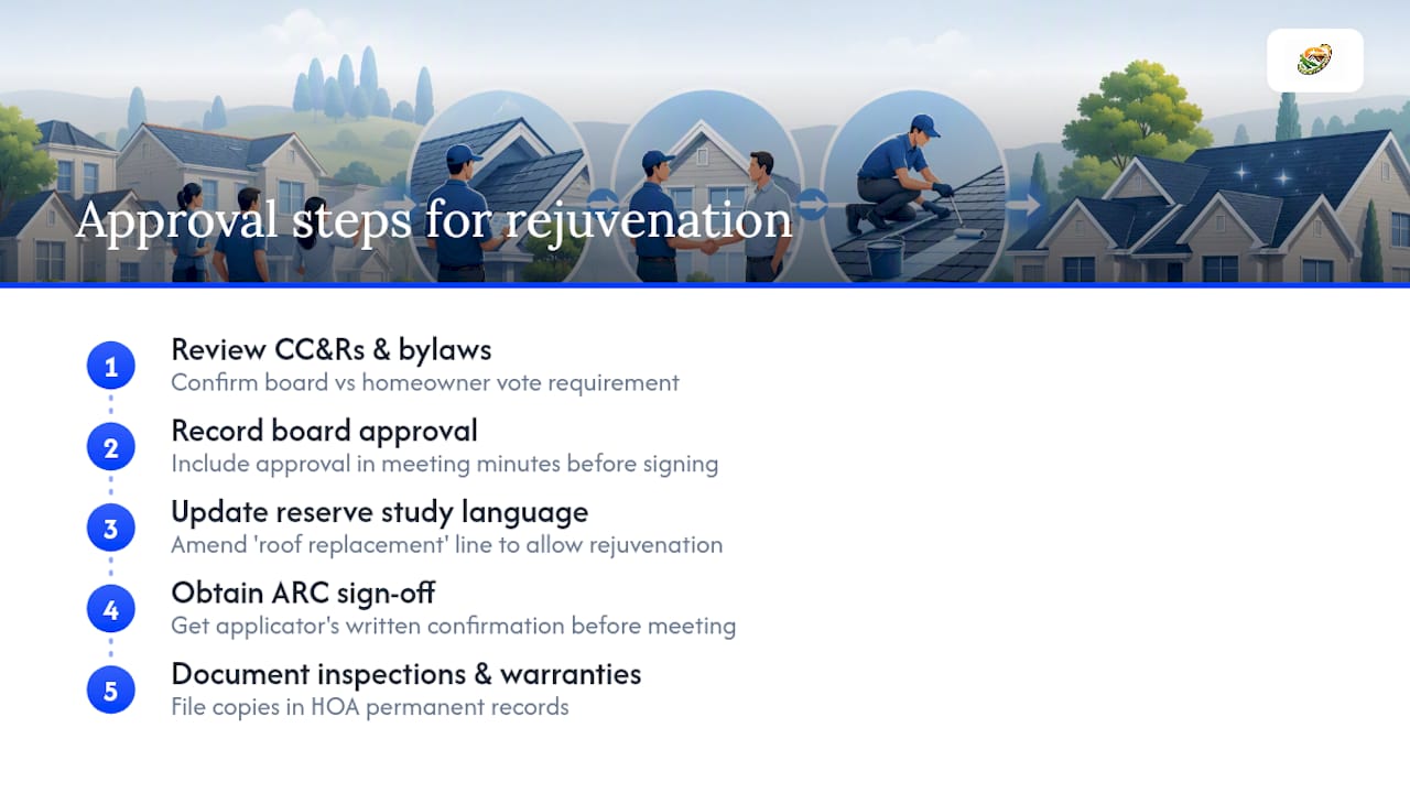 How Do HOAs Get Approval for a Community Rejuvenation Project? — overview diagram