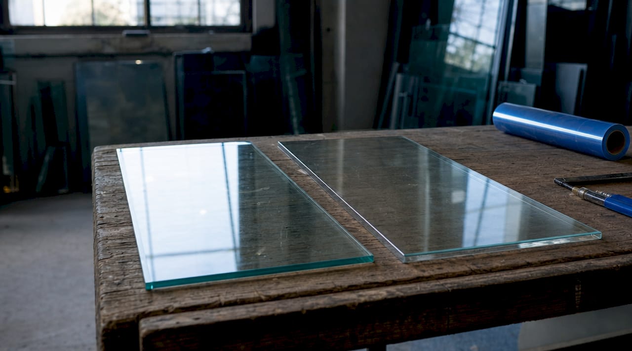 Comparison of standard versus low-iron glass panels