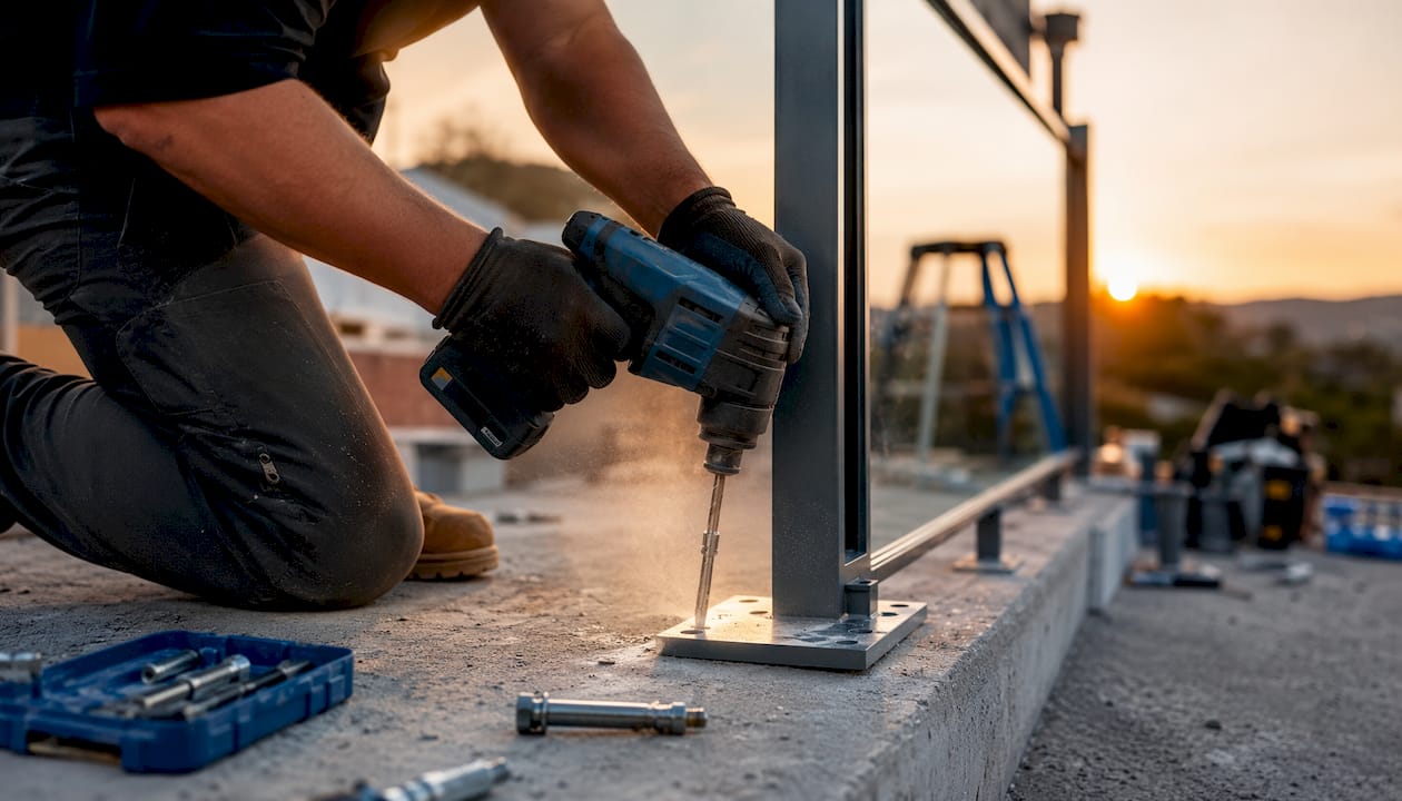 Installing retrofit expansion anchor into concrete