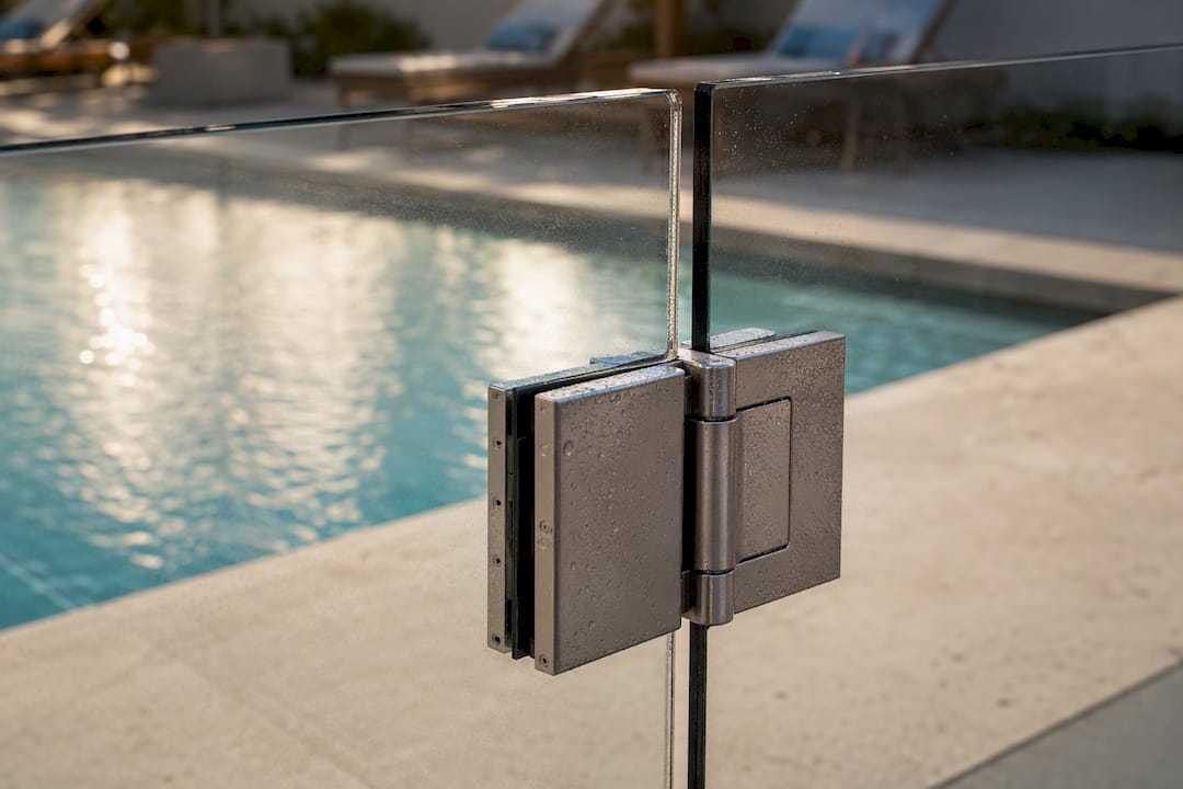 Corrosion-resistant stainless steel glass gate hardware