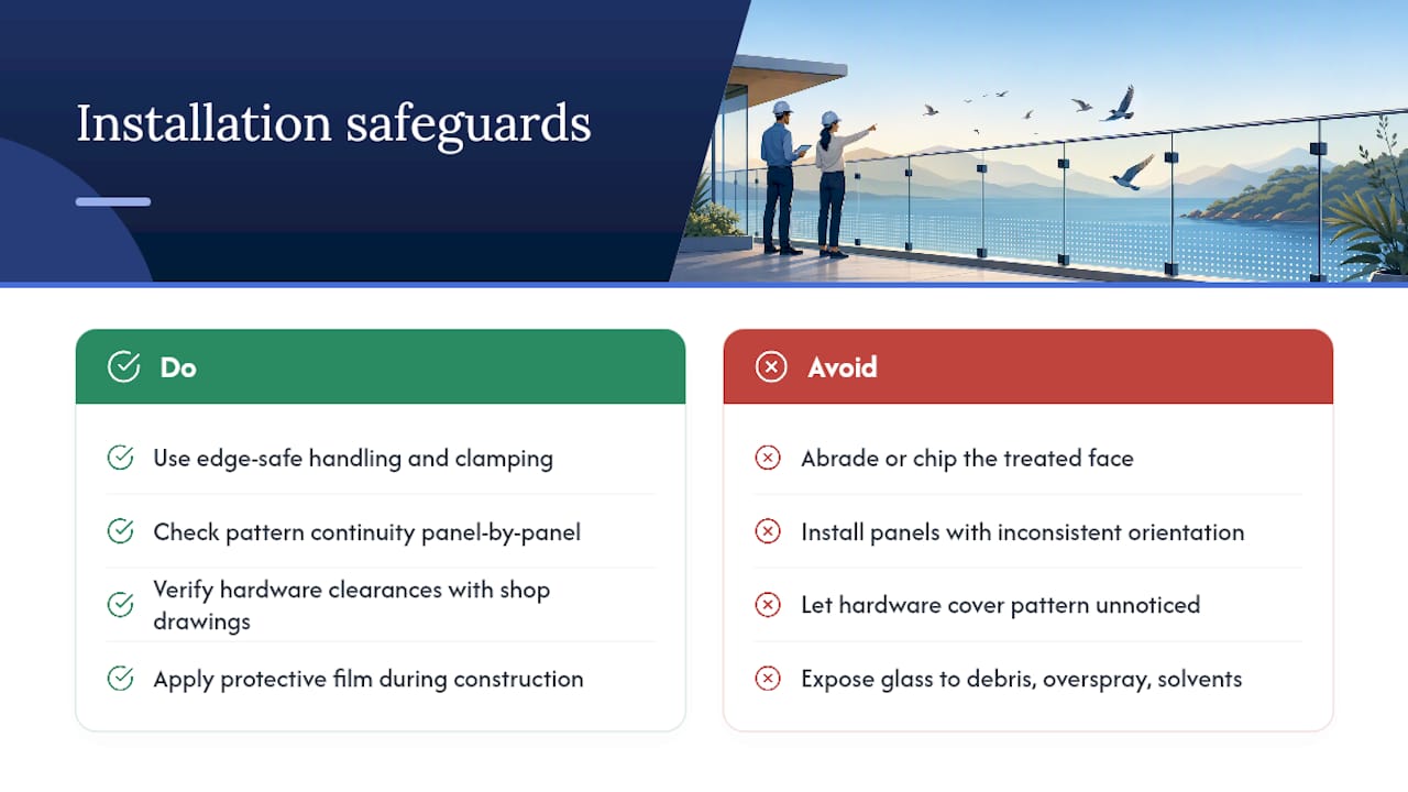 Four steps for preserving bird-safe glass treatments