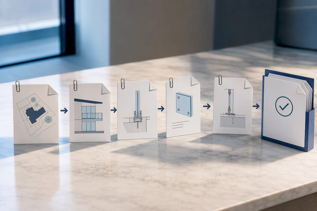 Permit submission components entering review