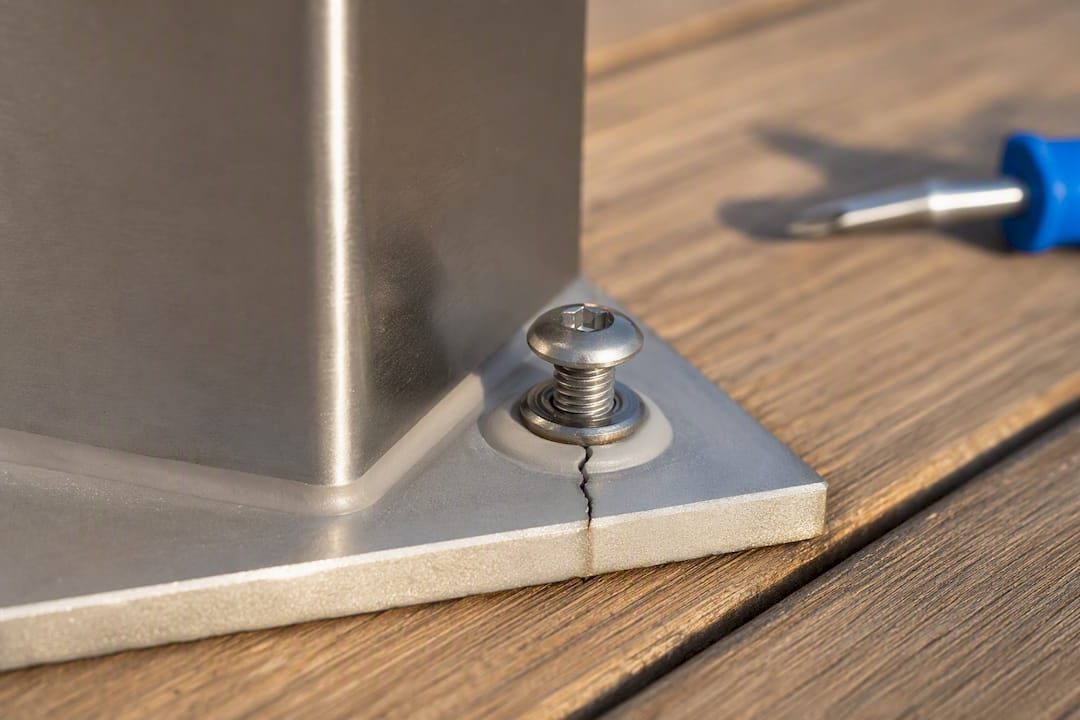 Raised fastener cracking sealant bead
