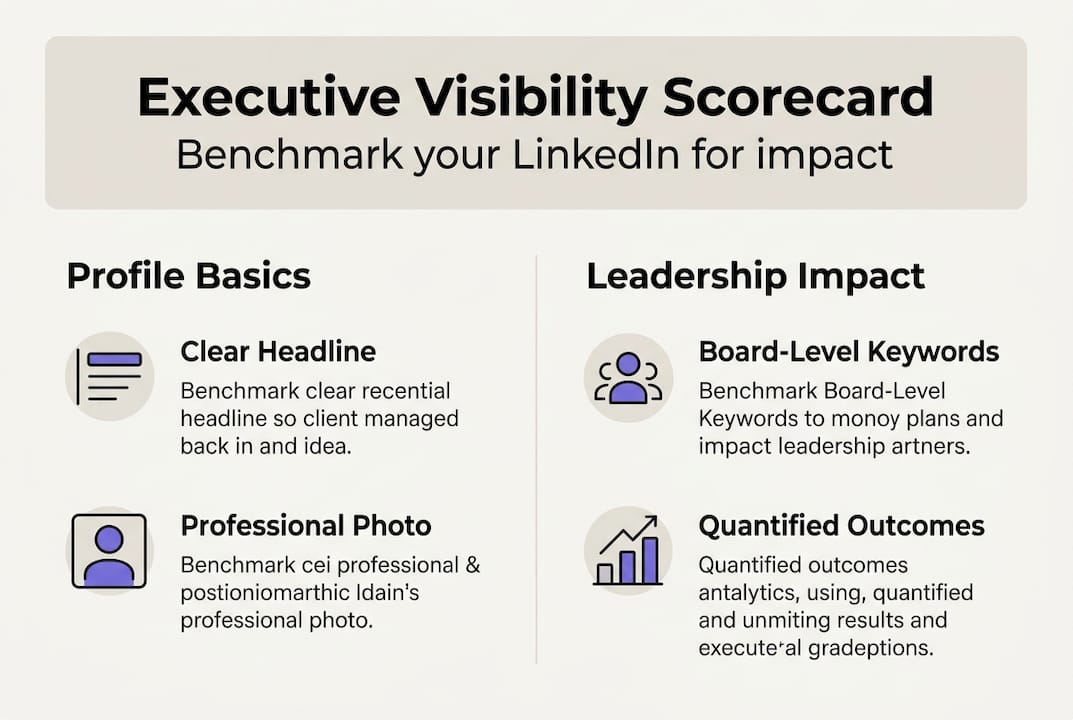 Infographic of LinkedIn executive scorecard overview